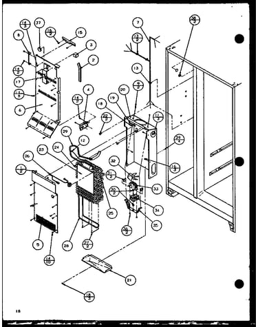 Freezer evaporator and air handling (sc25j/p7870113w) (sc25jp/7870114w) (sc25j/p1104027w) (sc25jp/p1104028w)