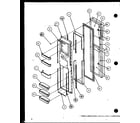 Amana SXD25JB-P7870107W freezer door (sxd25j/p7870106w) (sxd25jb/p7870107w) (sxd25jp/p7870108w) (sxd22j/p7870119w) diagram