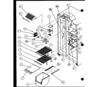 Amana SXD25J-P7870106W freezer shelving and refrigerator light (sxd25j/p7870106w) (sxd25jb/p7870107w) (sxd25jp/p7870108w) (sxd22j/p7870119w) diagram