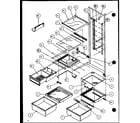Amana SXD25JB-P7870107W refrigerator shelving and drawers (sxd25j/p7870106w) (sxd25jb/p7870107w) (sxd25jp/p7870108w) (sxd22j/p7870119w) diagram
