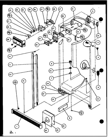 Refrigerator/freezer controls and cabinet part (sxd25j/p7870106w) (sxd25jb/p7870107w) (sxd25jp/p7870108w) (sxd22j/p7870119w)