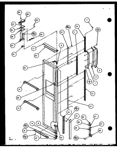 Freezer door hinge and trim parts (scd25j/p7870115w) (scd25jb/p7870116w) (scd25jp/p7870117w)