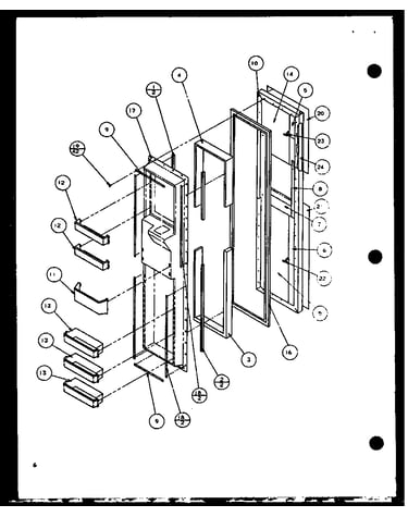Freezer door (scd25j/p7870115w) (scd25jb/p7870116w) (scd25jp/p7870117w)