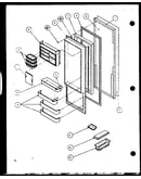 Refrigerator door (scd25j/p7870115w) (scd25jb/p7870116w) (scd25jp/p7870117w)