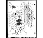 Amana SCD25JB-P7870116W freezer shelving and refrigerator light (scd25j/p7870115w) (scd25jb/p7870116w) (scd25jp/p7870117w) diagram