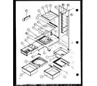 Amana SCD25JB-P7870116W refrigerator shelving and drawers (scd25j/p7870115w) (scd25jb/p7870116w) (scd25jp/p7870117w) diagram