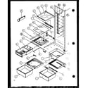 Amana SCD25J-P7870115W refrigerator shelving and drawers (scd25j/p7870115w) (scd25jb/p7870116w) (scd25jp/p7870117w) diagram