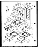Refrigerator shelving and drawers (scd25j/p7870115w) (scd25jb/p7870116w) (scd25jp/p7870117w)