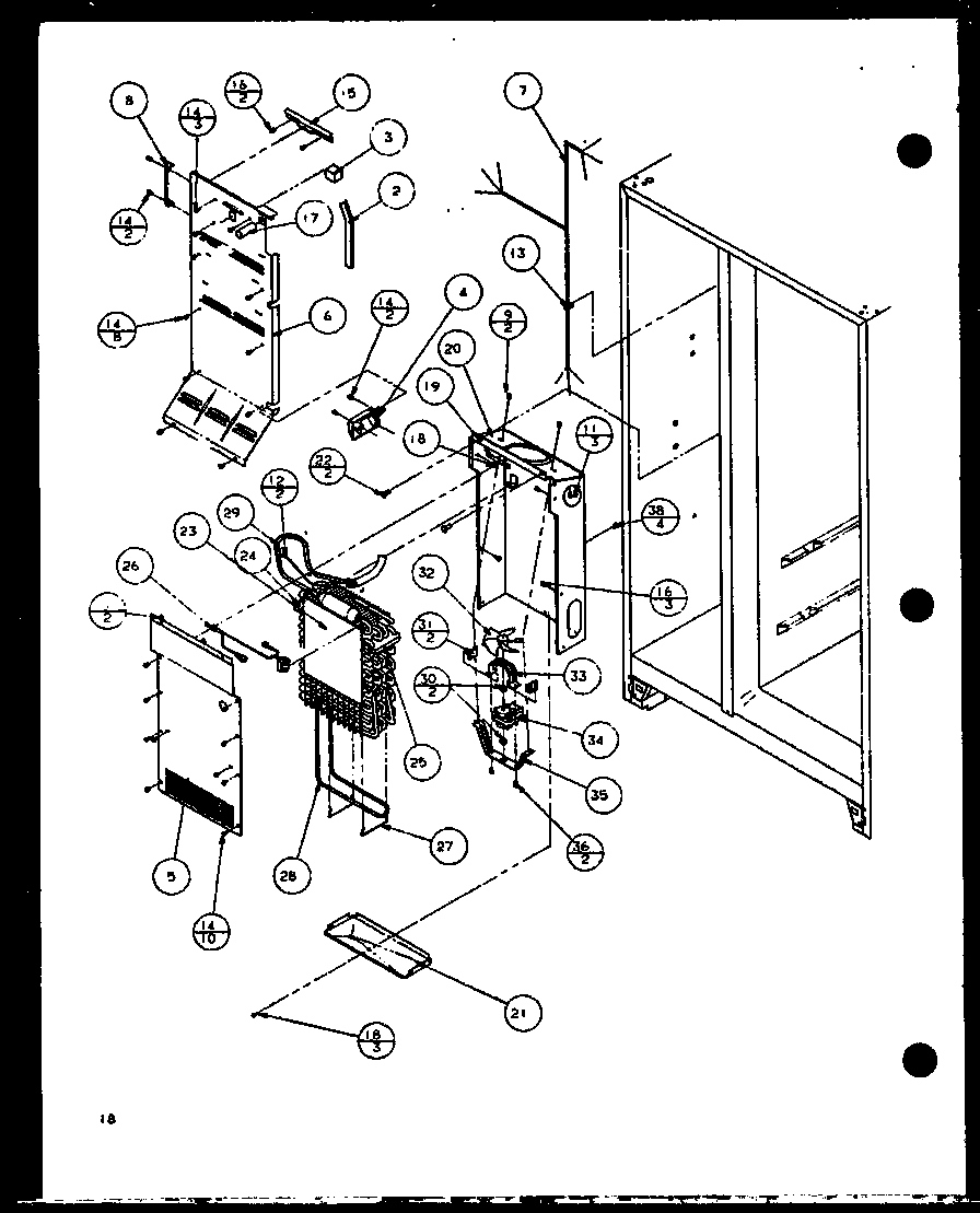 Evaporator and air handling (scd25j/p7870115w) (scd25jb/p7870116w) (scd25jp/p7870117w)