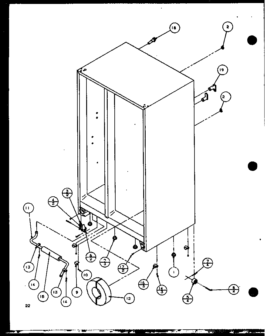 DRAIN AND ROLLERS (SCD25J/P7870115W) (SCD25JB/P7870116W) (SCD25JP/P7870117W)