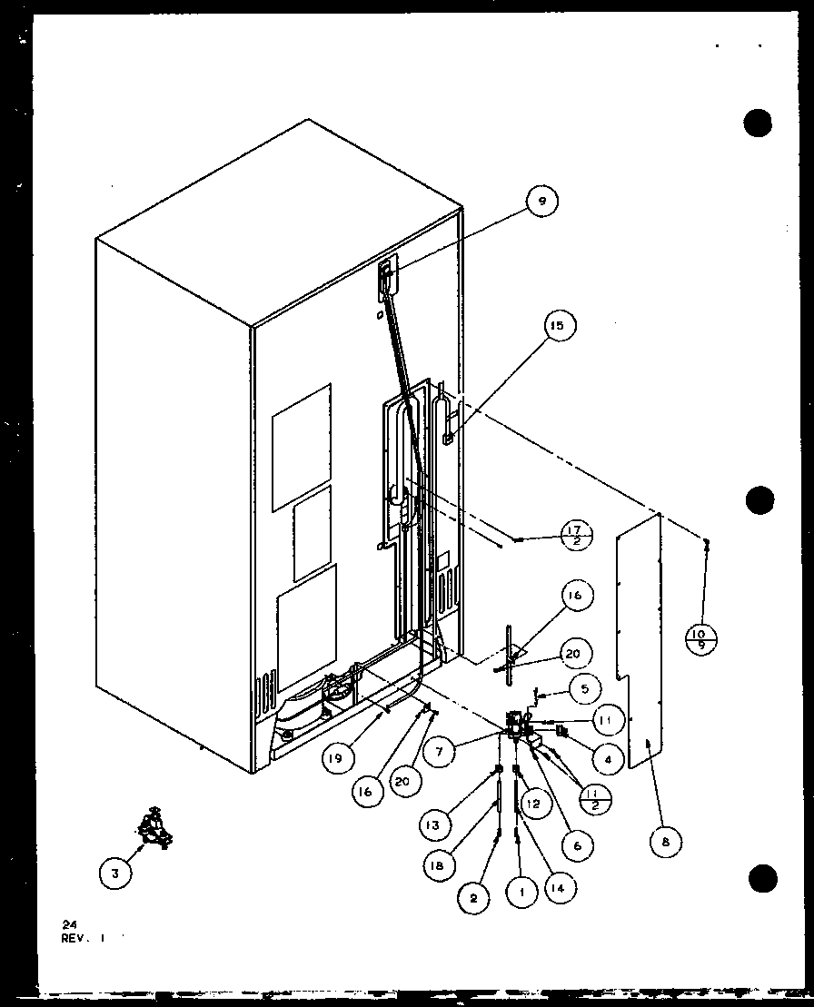 Cabinet back (scd25j/p7870115w) (scd25jb/p7870116w) (scd25jp/p7870117w)
