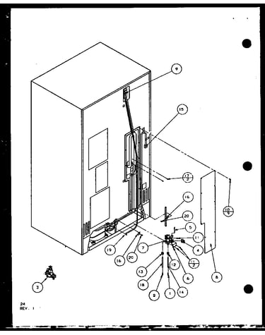 Cabinet back (scd25j/p7870115w) (scd25jb/p7870116w) (scd25jp/p7870117w)