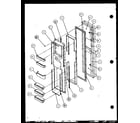 Amana SLD25JB-P7870111W freezer door (sld25j/p7870110w) (sld25jb/p7870111w) (sld25jp/p7870112w) (sld22jb/p7870133w) diagram