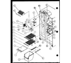 Amana SLD25JB-P7870111W freezer shelving and refrigerator light (sld25j/p7870110w) (sld25jb/p7870111w) (sld25jp/p7870112w) (sld22jb/p7870133w) diagram