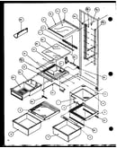 Refrigerator shelving and drawers (sld25j/p7870110w) (sld25jb/p7870111w) (sld25jp/p7870112w) (sld22jb/p7870133w)