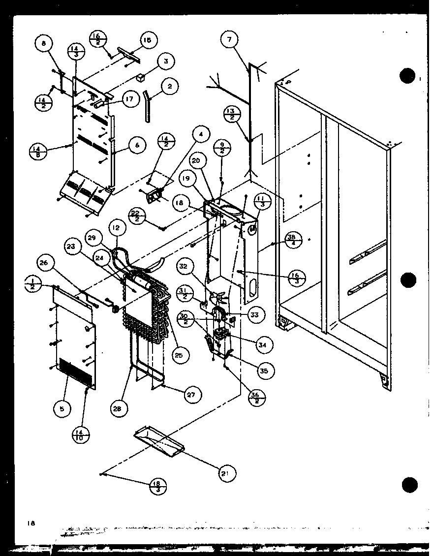 Evaporator and air handling (sld25j/p7870110w) (sld25jb/p7870111w) (sld25jp/p7870112w) (sld22jb/p7870133w)