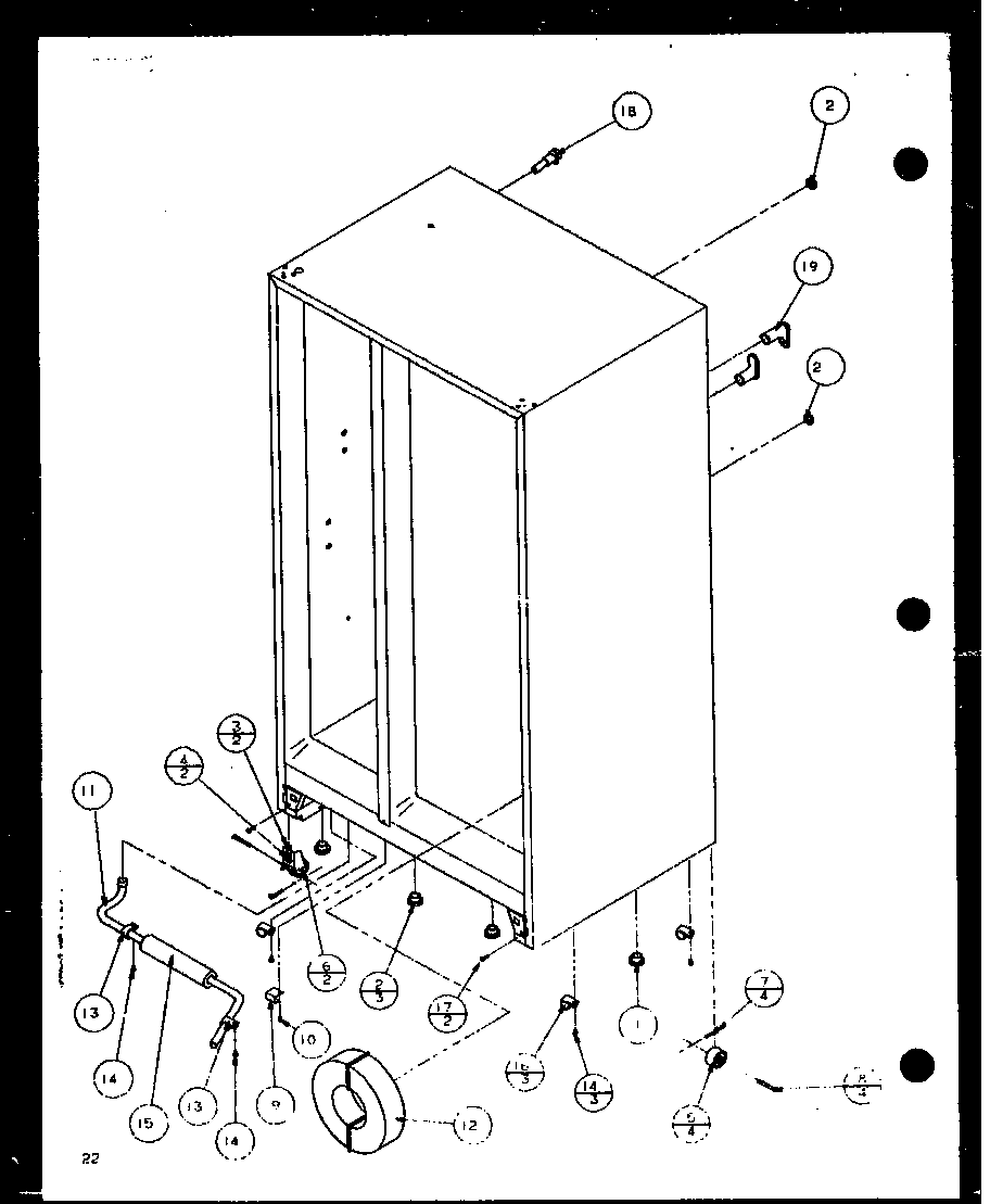 DRAIN AND ROLLERS (SLD25J/P7870110W) (SLD25JB/P7870111W) (SLD25JP/P7870112W) (SLD22JB/P7870133W)