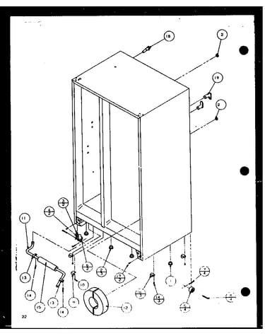 Drain and rollers (sld25j/p7870110w) (sld25jb/p7870111w) (sld25jp/p7870112w) (sld22jb/p7870133w)