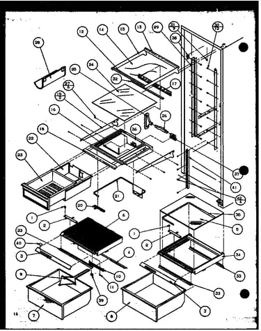Refrigerator shelving and drawers