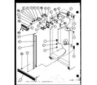Amana 36071-P1108705W refrigerator/freezer controls and cabinet parts diagram