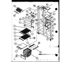Amana 36078-P1115802W freezer shelving and refrigerator light diagram