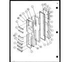 Amana 36581-P1108401W freezer door diagram