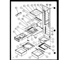 Amana 36581-P1108401W refrigerator shelving and drawers diagram