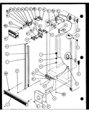 Refrigerator/freezer controls and cabinet part