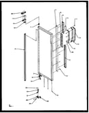 Refrigerator door hinge and trim parts