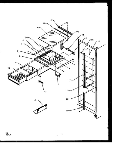 Refrigerator shelving and drawers