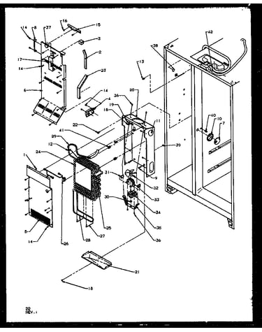 Freezer evaporator and air handling