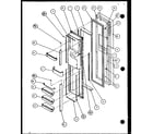 Amana 36091-P1108703W freezer door (36081/p1108701w) (36088/p1108702w) (36091/p1108703w) (36098/p1108704w) diagram
