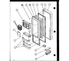 Amana 36081-P1108701W refrigerator door (36081/p1108701w) (36088/p1108702w) (36091/p1108703w) (36098/p1108704w) diagram