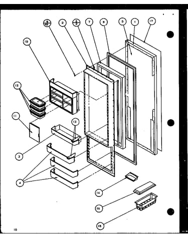 Refrigerator door (36081/p1108701w) (36088/p1108702w) (36091/p1108703w) (36098/p1108704w)