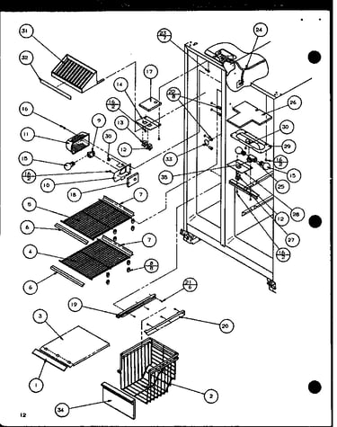 Freezer shelving and refrigerator light (36081/p1108701w) (36088/p1108702w) (36091/p1108703w) (36098/p1108704w)