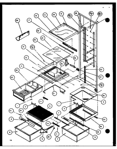 Refrigerator shelving and drawers (36081/p1108701w) (36088/p1108702w) (36091/p1108703w) (36098/p1108704w)