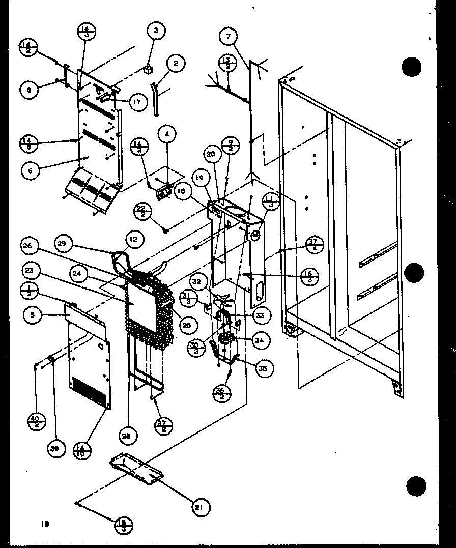 Evaporator and air handling