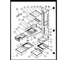Amana 36598-P1115604W refrigerator shelving and drawers diagram