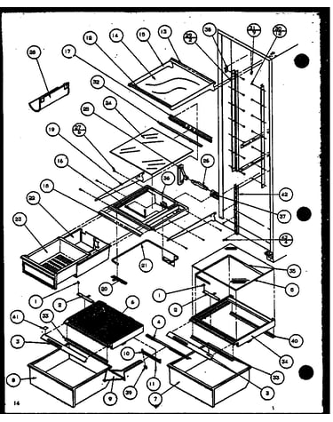 Refrigerator shelving and drawers