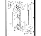 Amana SBD20K-P1117701W freezer door hinge and trim parts (sbd20k/p1117701w) diagram
