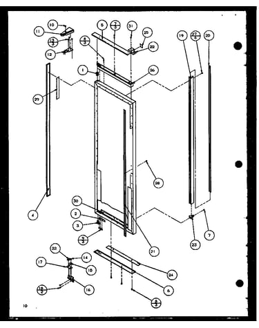 Refrigerator door hinge and trim parts (sbd20k/p1117701w)