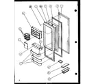 Amana SZD20KP-P1117704W refrigerator door (sbd20k/p1117701w) diagram