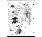 Amana SBD20K-P1117701W freezer shelving and refrigerator light (sbd20k/p1117701w) diagram