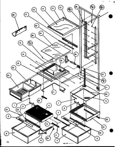 Refrigerator shelving and drawers (sbd20k/p1117701w)
