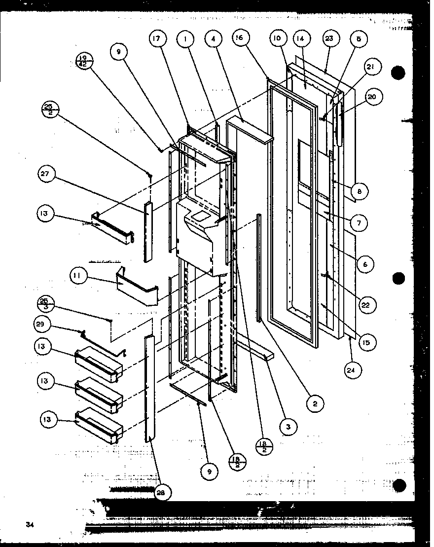 Freezer door (szd20k/p1117702w) (szd20kb/p1117703w) (szd20kp/p1117704w)