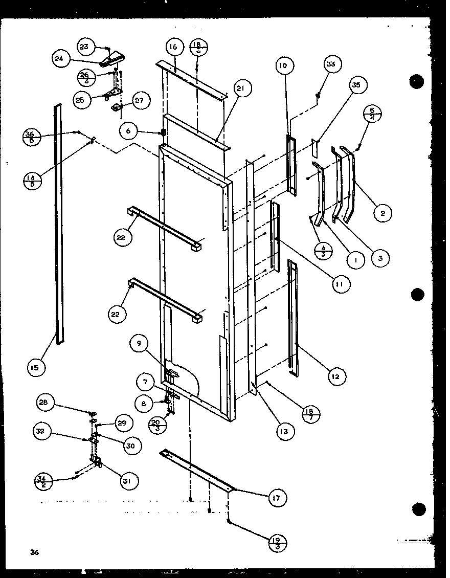 Refrigerator door (szd20k/p1117702w) (szd20kb/p1117703w) (szd20kp/p1117704w)