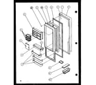 Amana SZD20KB-P1117703W refrigerator door (szd20k/p1117702w) (szd20kb/p1117703w) (szd20kp/p1117704w) diagram