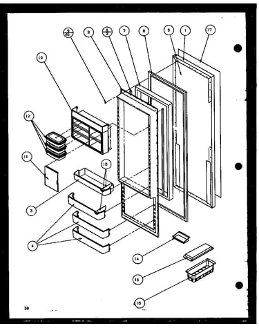 Refrigerator door (szd20k/p1117702w) (szd20kb/p1117703w) (szd20kp/p1117704w)