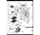Amana SZD20K-P1117702W freezer shelving and refrigerator light (szd20k/p1117702w) (szd20kb/p1117703w) (szd20kp/p1117704w) diagram