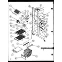 Amana SZD20K-P1117702W freezer shelving and refrigerator light (szd20k/p1117702w) (szd20kb/p1117703w) (szd20kp/p1117704w) diagram